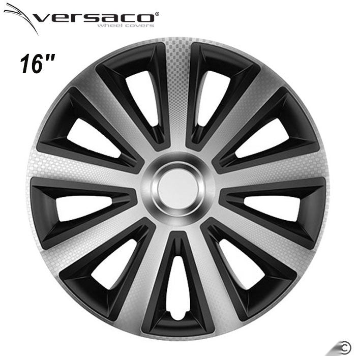 Тасове за джанти 16'' Versaco Carbon Aviator - Silver / Black
