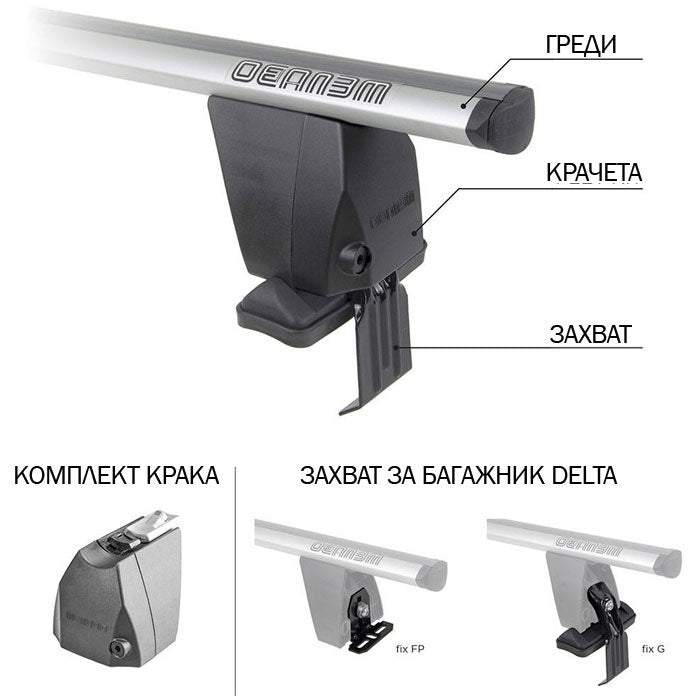 ЗАХВАТ ЗА ТАВАН ДЕЛТА KIT62G - 1077