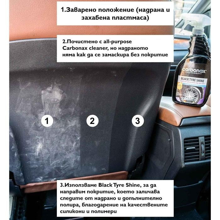 Спрей за блясък на гуми Carbonax 720мл 104