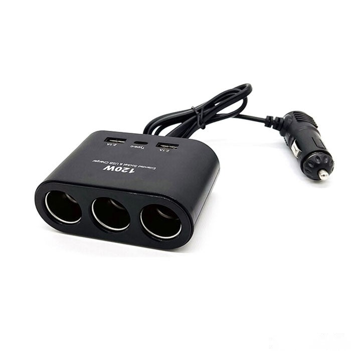 Разклонител за запалка 3-ка + 2 USB + C-Type 1653