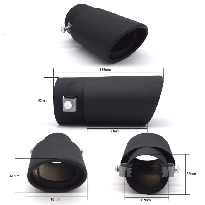 Накрайник за ауспух MT-5 - черен мат