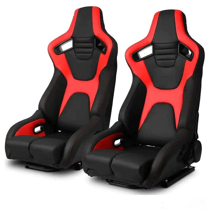 Спортни седалки за МПС - 1095 черно/червено