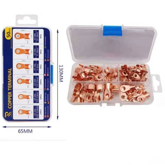 Клеми за кабели 50бр. в к/т - W12100 Медни