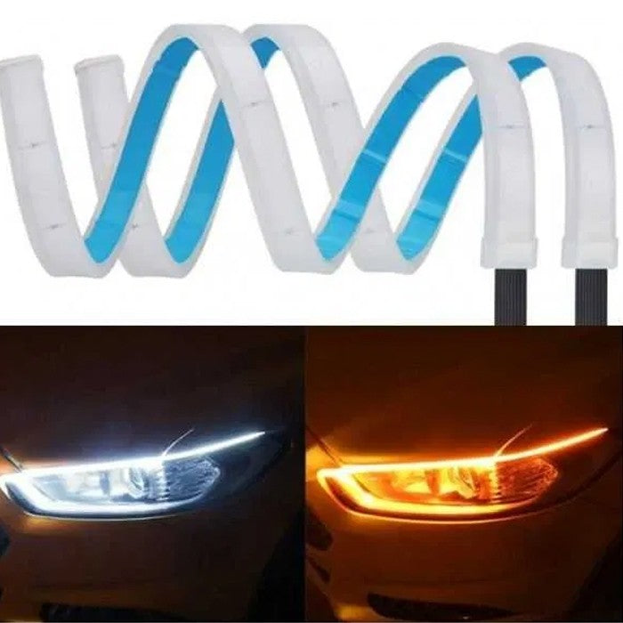 Светлини диодни за фар с бягащ мигач 2017 - 2х60см - 2цвята