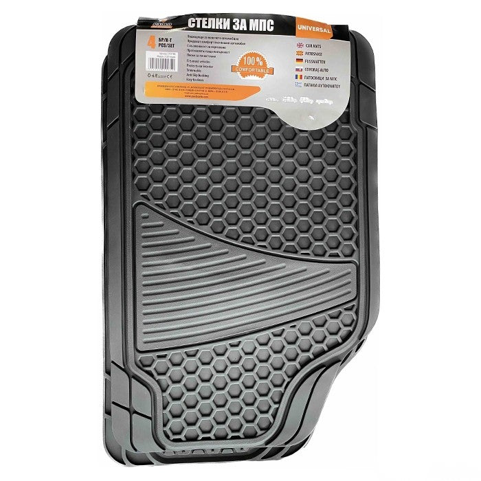 Гумени стелки универсални черни 3123 4бр/к-т