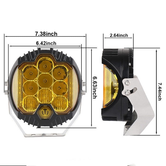 Халоген с мигач 12СМ - КРЪГЪЛ - PG32