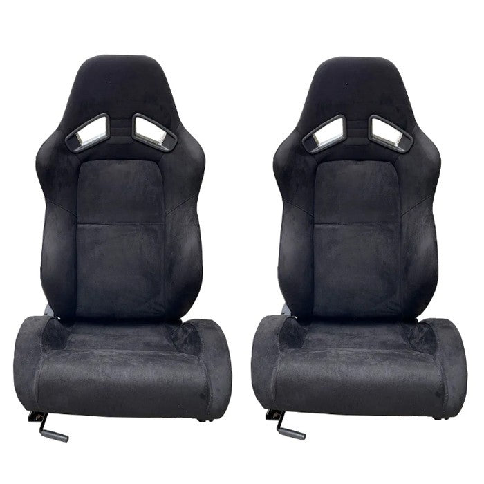 Спортни седалки за МПС - 1052 Черна с черен конец