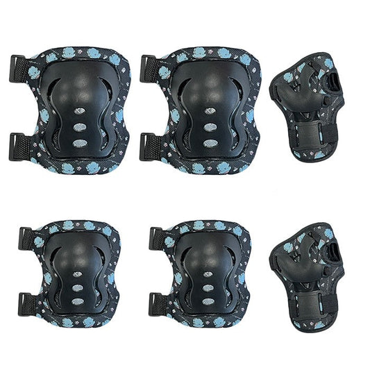 Детски наколенки РА1011 - 6бр / к-т - Черни