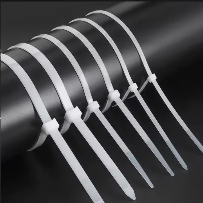 Опашки за притягане бели 3.6 х 300мм - 100бр в пакет