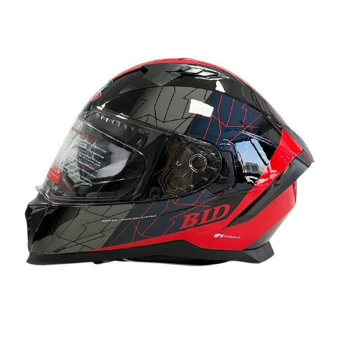 Каска M69 - Размер M - Черно/Червено