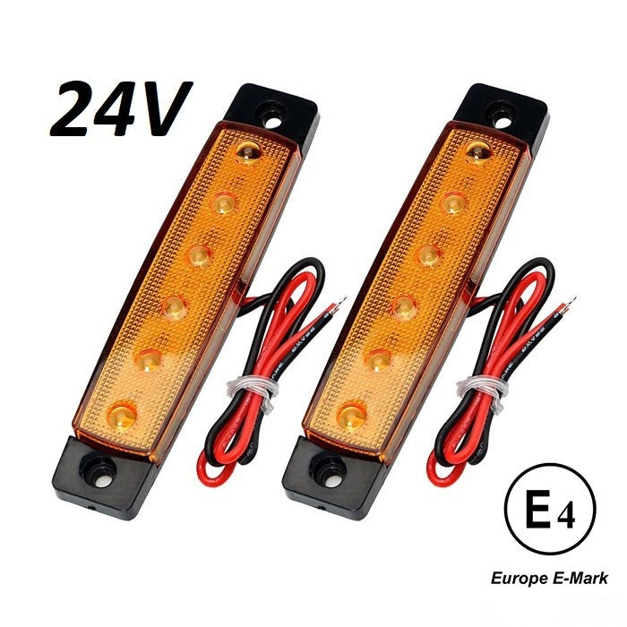 Диоден габарит с 6 LED диода - 24V жълт