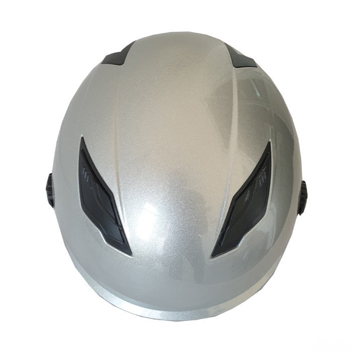 Каска за мотор М - 12 - Сива