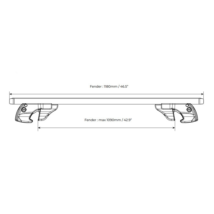 Напречни греди MENABO Fender 1466 L-120см Черни