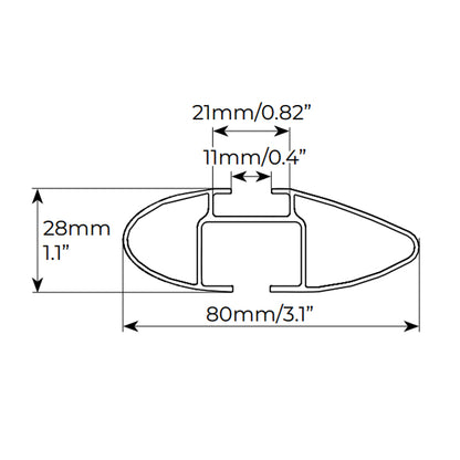 Напречни греди MENABO Fender 1466 L-120см Черни