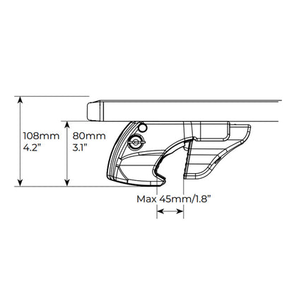 Напречни греди MENABO Fender 1466 L-120см Черни