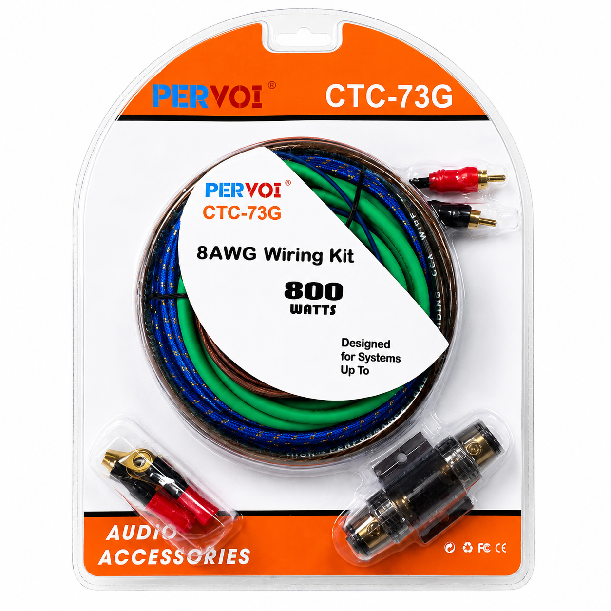 Комплект кабели за автоусилвател 8 AWG 800W PA1750