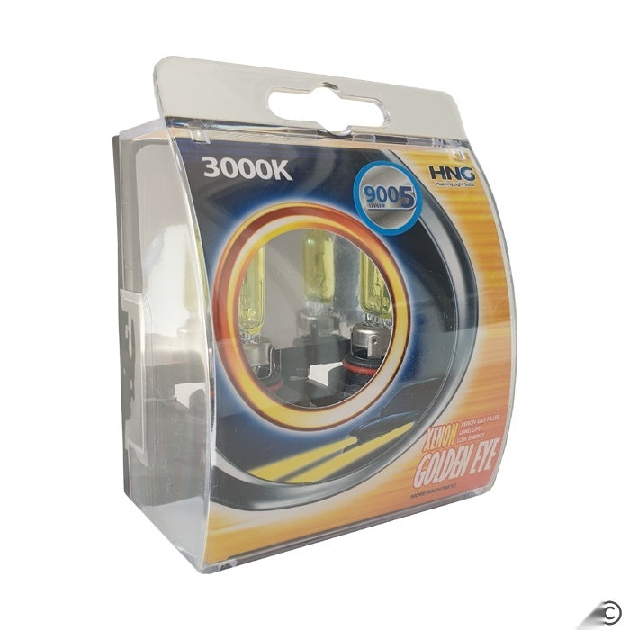 Халогенни крушки HNG HB3/9005 65W тип ''Golden eye'' жълти 2бр/к-т