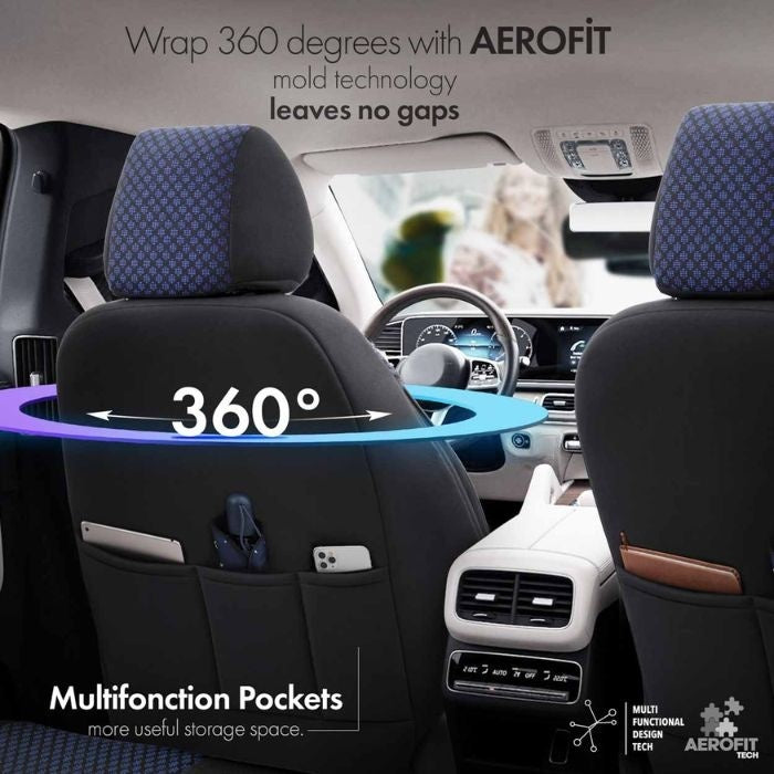 Тапицерия за седалки Otom Sport Plus PLS104 (черно/синьо)
