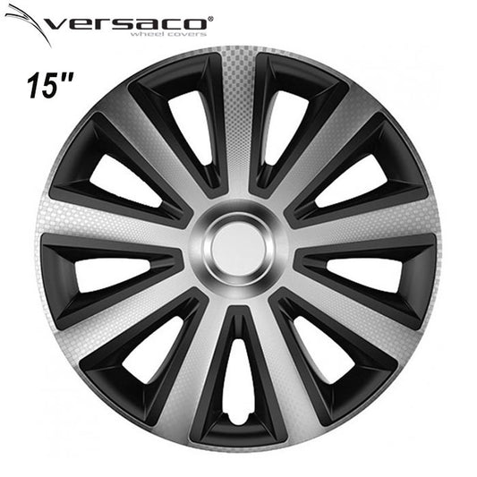 Тасове за джанти 15'' Versaco Carbon Aviator - Silver / Black