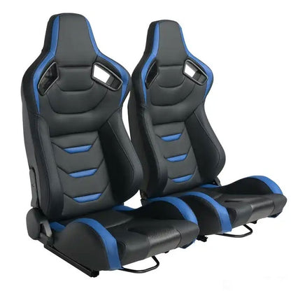 Спортни седалки за МПС - 1054B ЧЕРНО/СИНЬО