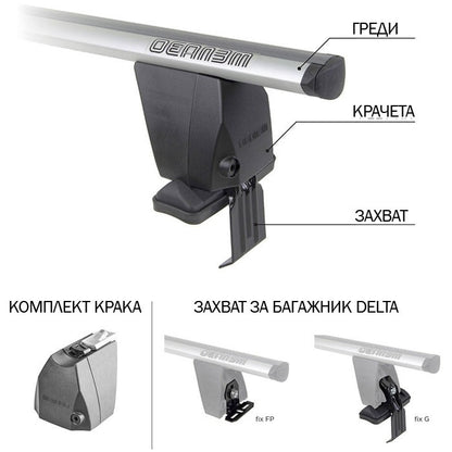 ЗАХВАТ ЗА ТАВАН ДЕЛТА KIT03G - 965