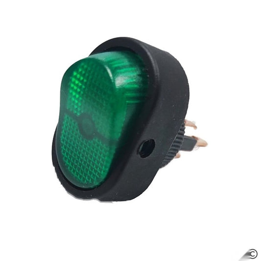 Копче електрическо W1019/PA091 - 12/24V - ЗЕЛЕНО