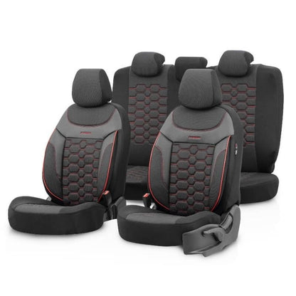 Тапицерия за седалки Otom Carbon CRB3402 (черно/червено)
