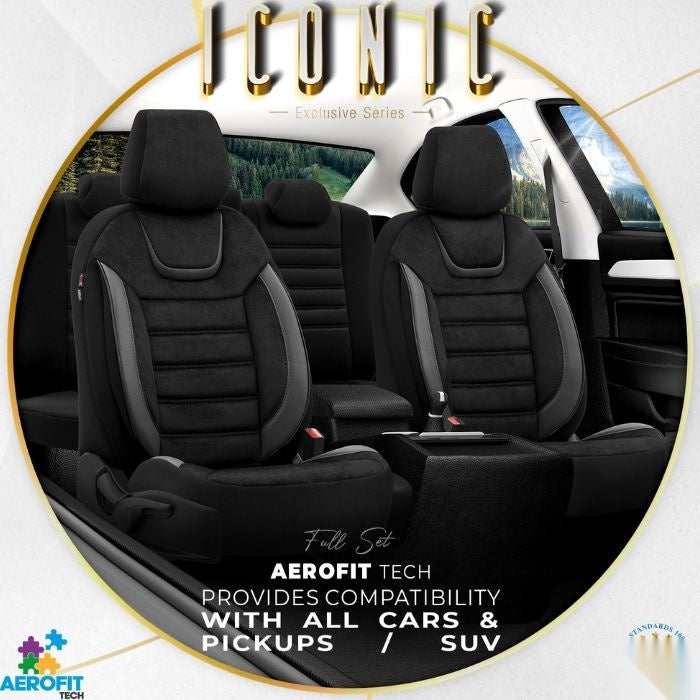 Тапицерия за кола Otom Iconic ICN702 (Черно/Сиво)