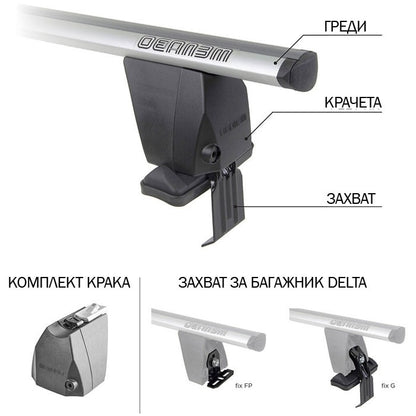 ЗАХВАТ ЗА ТАВАН ДЕЛТА KIT01G - 963