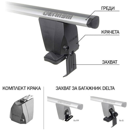 ЗАХВАТ ЗА ТАВАН ДЕЛТА KIT76G - 1146