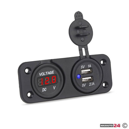 Волтметър с 2 USB порта - 1631