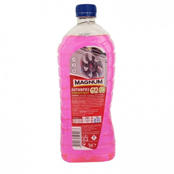 Антифриз концентрат 1 литър - Magnum G12 до -60ºC - червен