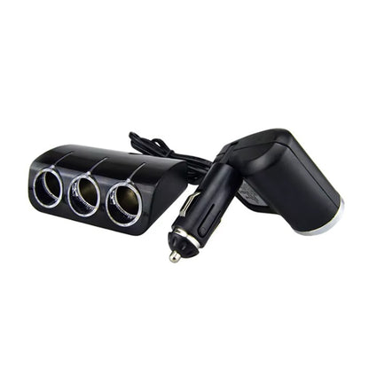 Разклонител за запалка с 4 гнезда и 1 USB - 1528