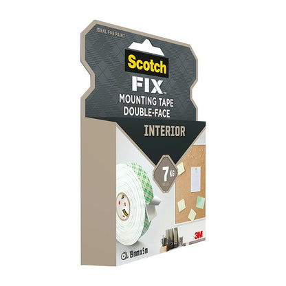 Двойнолепящо тиксо 3M Scotch FIX 19мм х 5м до 7кг Интериор
