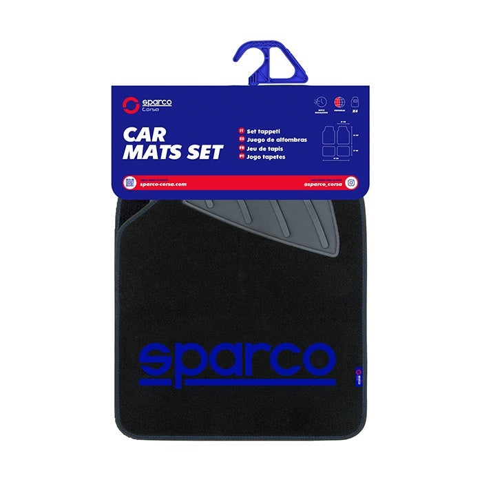 Стелки мокет SPC1901A Sparco Черни-Сини 4БР/К-Т