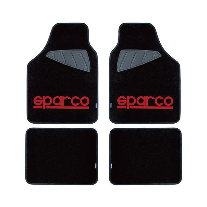 Стелки мокет SPC1903A Sparco Черни-Червени 4БР/К-Т