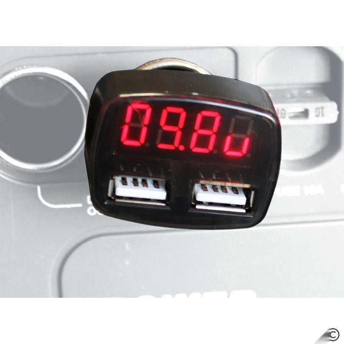 Елетрически вотметър 12/24V с 2 USB порта - 1629