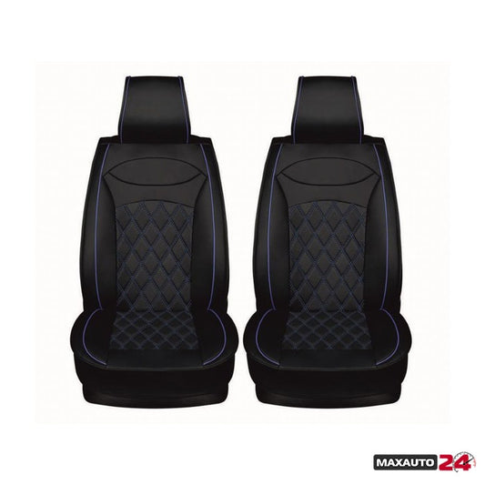 Калъф за седалка 1158 - 2 части Черно/Синьо