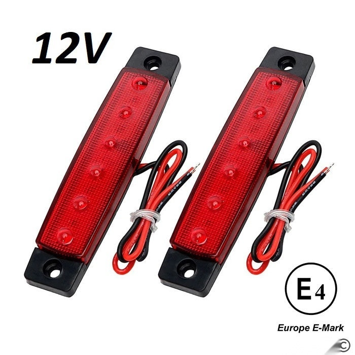 Диоден габарит с 6 LED диода - 12V червен