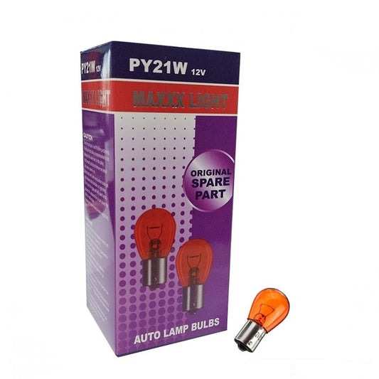 Крушки Maxxx Light - 12V PY21W Оранжеви 10бр в кутия