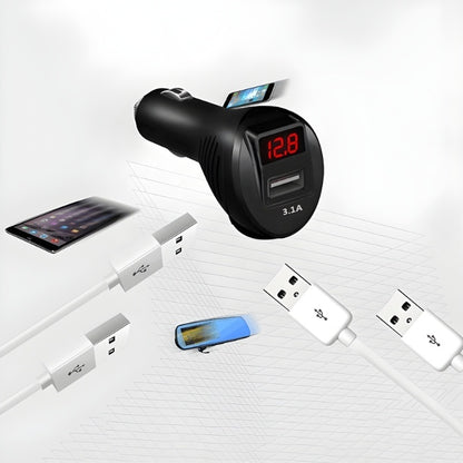 Разклонител за запалка с 2 гнезда, USB порт и волтметър