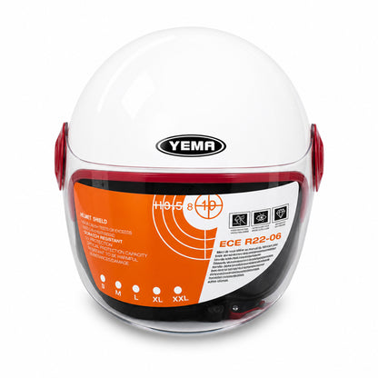 Каска YEMA 631- 3 - M - Бяло/Червено