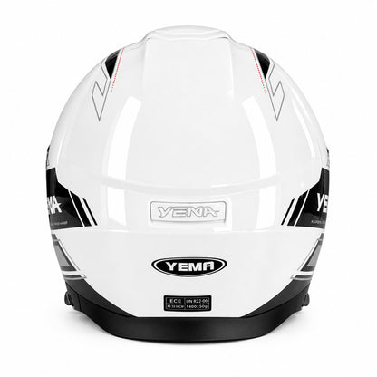 Мото каска YEMA 662-1 - XS - Бяло