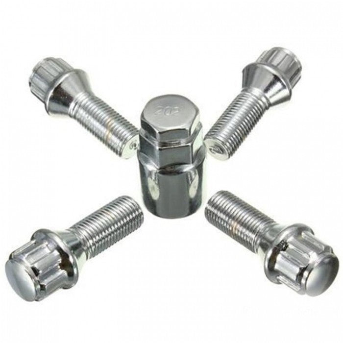 Секретни болтове за джанти - (14мм х 1.5мм, L38мм) сфера