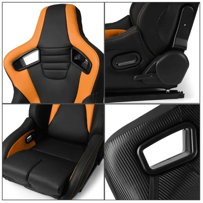 Спортни седалки за МПС - 1095 черно/жълто