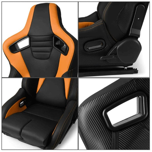 Спортни седалки за МПС - 1095 черно/жълто