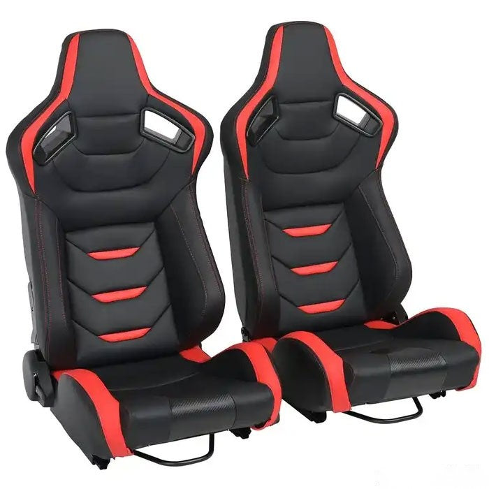 Спортни седалки за МПС - 1054B ЧЕРНО/ЧЕРВЕНО