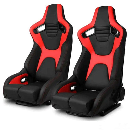 Спортни седалки за МПС - 1095 черно/червено