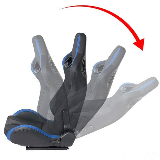 Спортни седалки за МПС - 1054B ЧЕРНО/СИНЬО