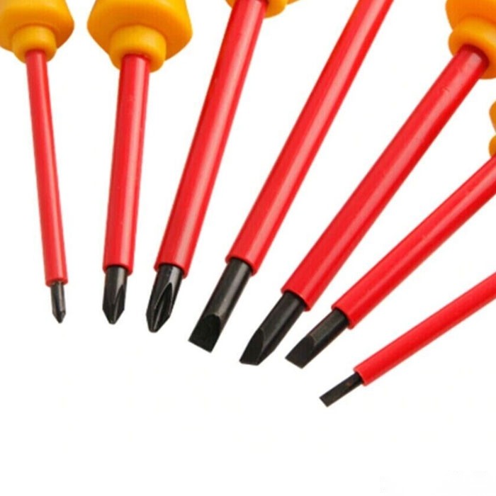 Отвертки с вграден фазомер 7бр в к-т - 7690/196